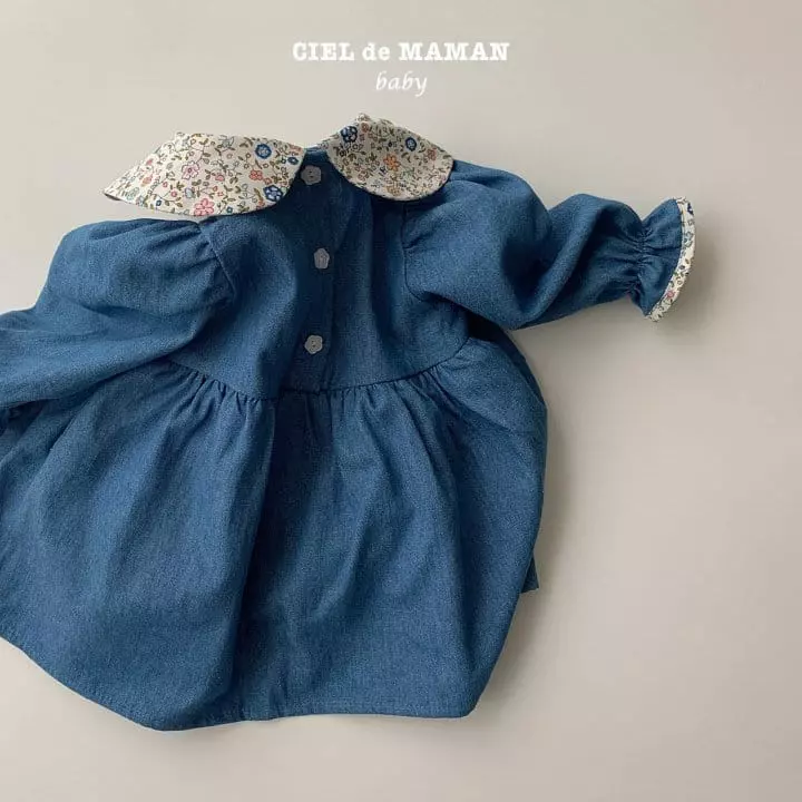 Ciel De Maman - Korean Baby Fashion - #babylifestyle - Denim Liberty Bodysuit - 4