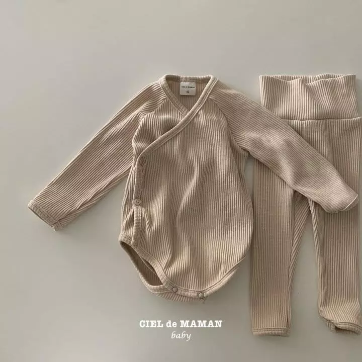 Ciel De Maman - Korean Baby Fashion - #babyoninstagram - Hi Baby Bodysuit Set - 3