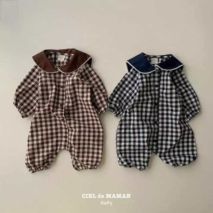 Ciel De Maman - Korean Baby Fashion - #babyoninstagram - Sailor Check Bodysuit