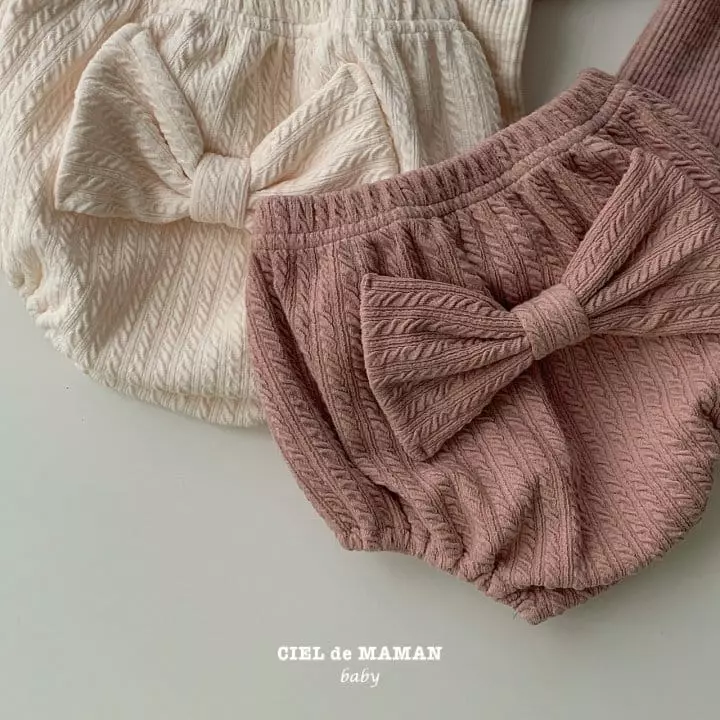 Ciel De Maman - Korean Baby Fashion - #babyootd - Ribbon Bloomer Set - 9