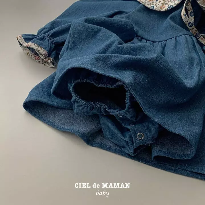 Ciel De Maman - Korean Baby Fashion - #babyootd - Denim Liberty Bodysuit - 5