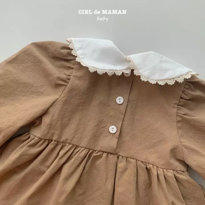 Ciel De Maman - Korean Baby Fashion - #babyoutfit - Flower Embroidery Bodysuit - 8