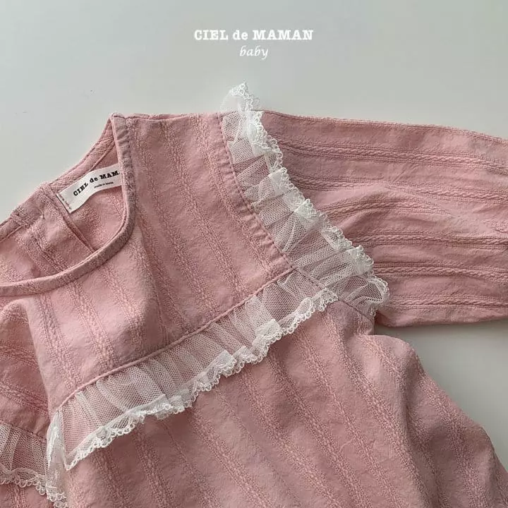 Ciel De Maman - Korean Baby Fashion - #babyoutfit - Pink Lace Bodysuit - 5