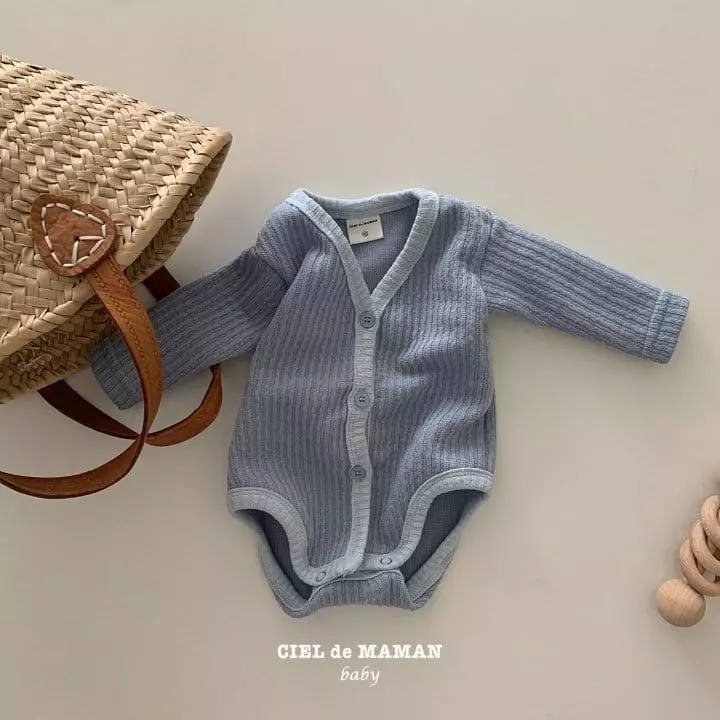Ciel De Maman - Korean Baby Fashion - #babywear - Cardigan Bodysuit