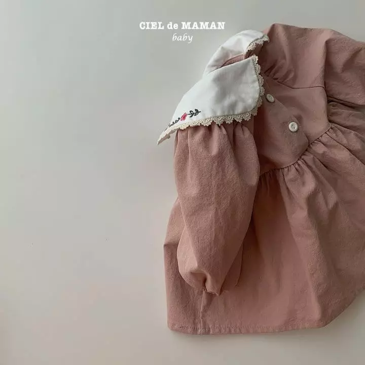 Ciel De Maman - Korean Baby Fashion - #babywear - Flower Embroidery Bodysuit - 10