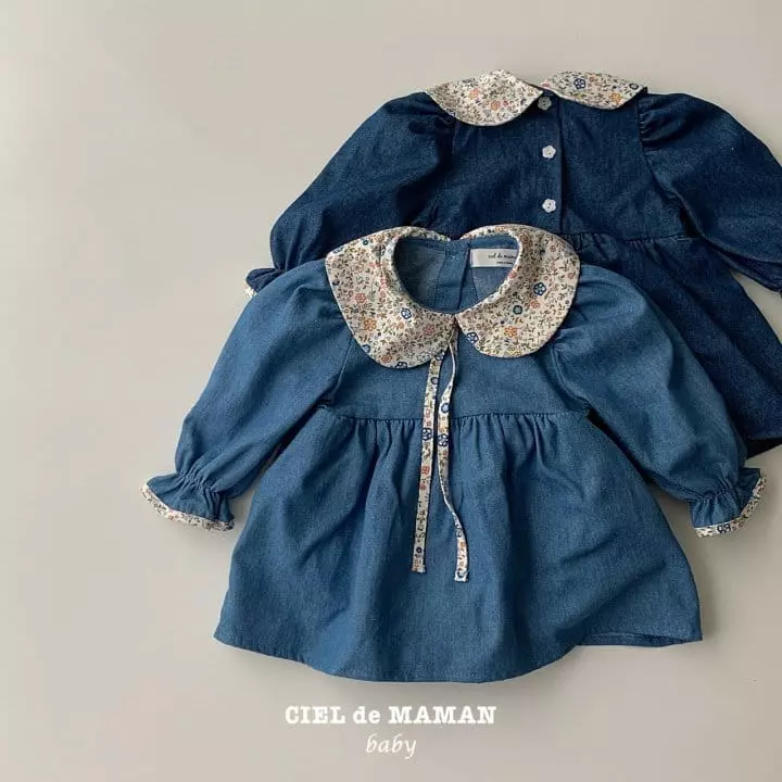 Ciel De Maman - Korean Baby Fashion - #babywear - Denim Liberty Bodysuit - 8