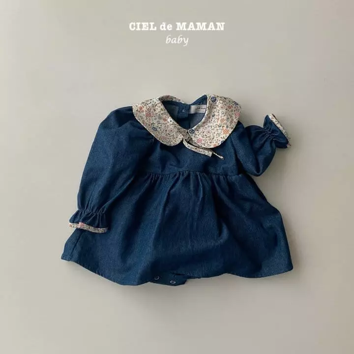 Ciel De Maman - Korean Baby Fashion - #onlinebabyshop - Denim Liberty Bodysuit - 10