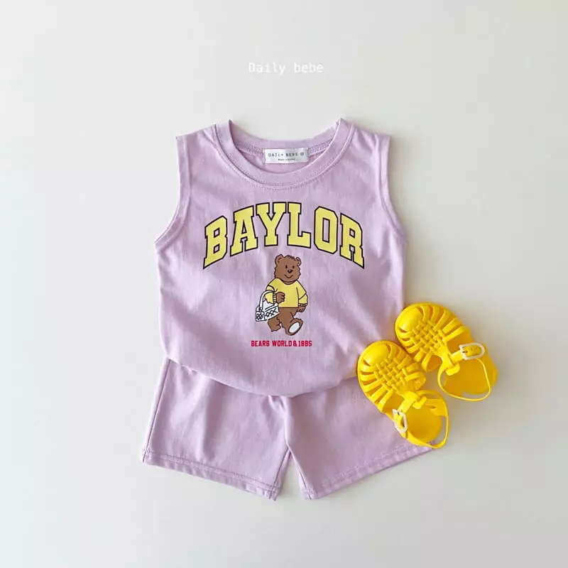 Daily Bebe - Korean Children Fashion - #designkidswear - Sleeveless Bailor Top Bottom Set - 3