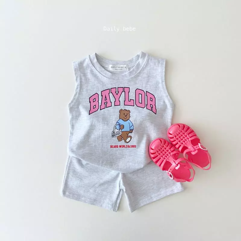 Daily Bebe - Korean Children Fashion - #designkidswear - Sleeveless Bailor Top Bottom Set - 4