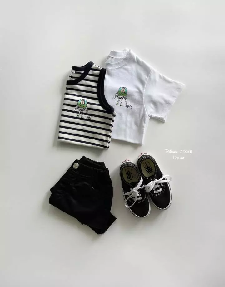 Dsaint - Korean Children Fashion - #Kfashion4kids - 1+1 Print Buzz Tee - 3