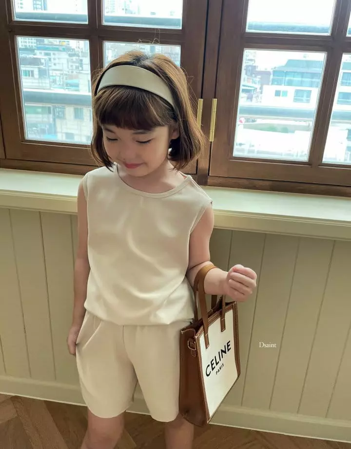 Dsaint - Korean Children Fashion - #childofig - Summer Heat Sleeveless Top Bottom Set - 7
