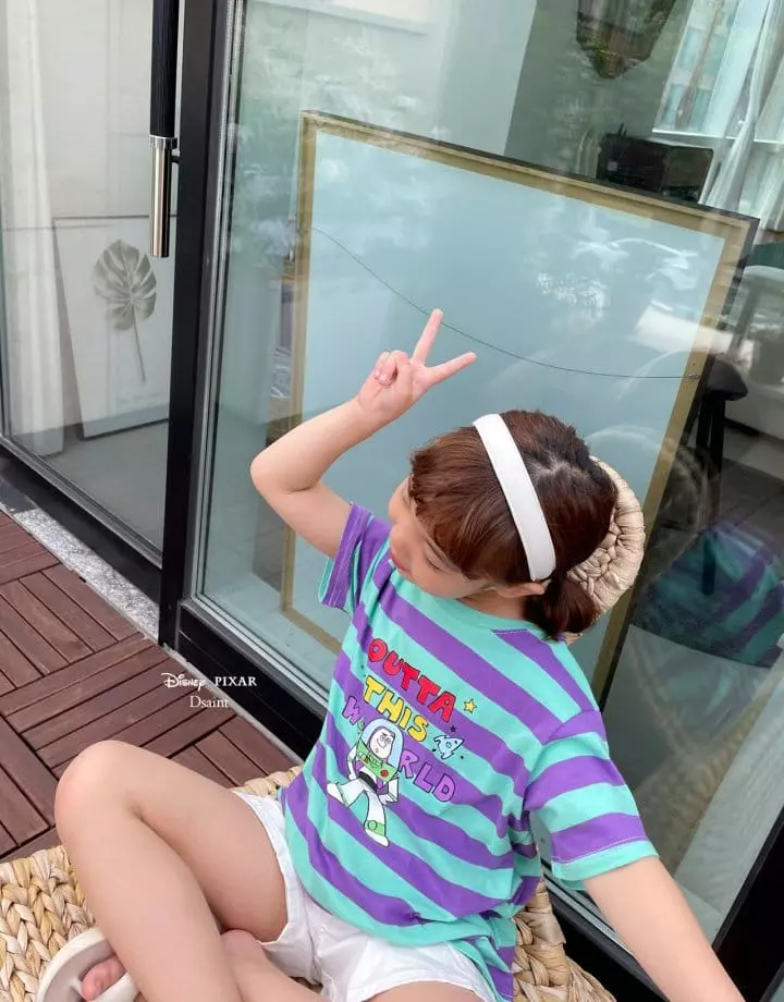 Dsaint - Korean Children Fashion - #childofig - World Buzz Stripes Tee - 10