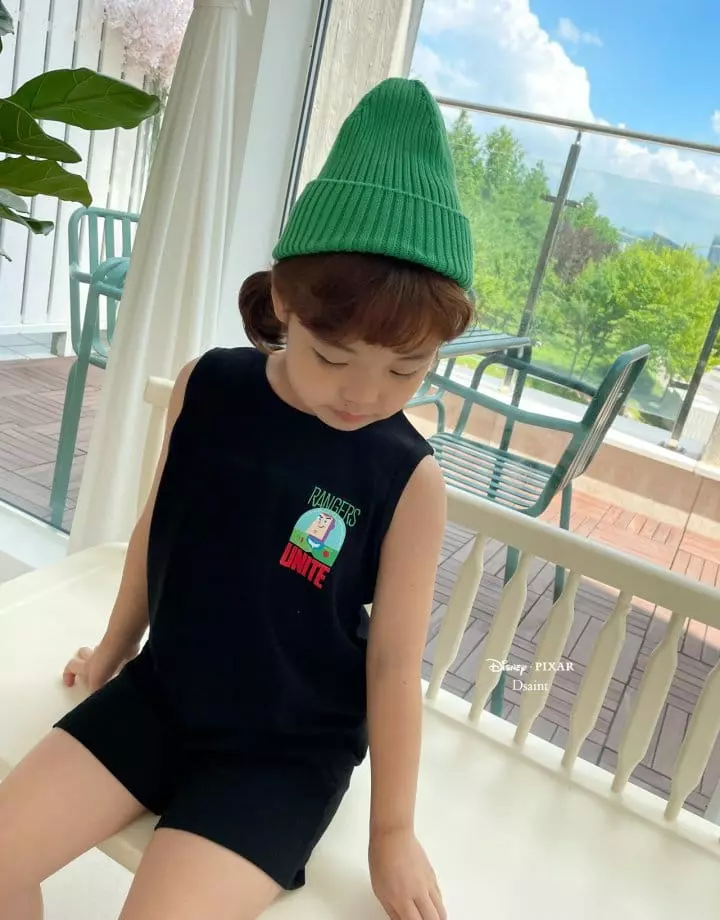 Dsaint - Korean Children Fashion - #designkidswear - Ranger Buzz Short Sleeves Sleeveless Bottom Set - 11