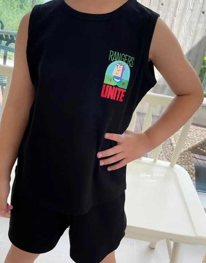 Dsaint - Korean Children Fashion - #discoveringself - Ranger Buzz Short Sleeves Sleeveless Bottom Set - 12