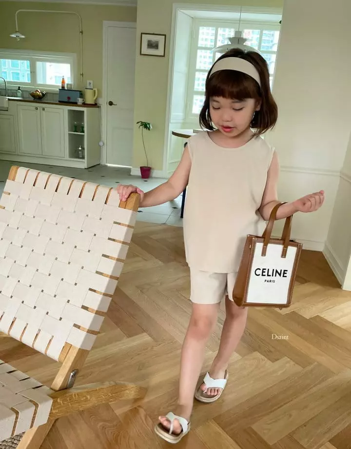 Dsaint - Korean Children Fashion - #discoveringself - Summer Heat Sleeveless Top Bottom Set - 10
