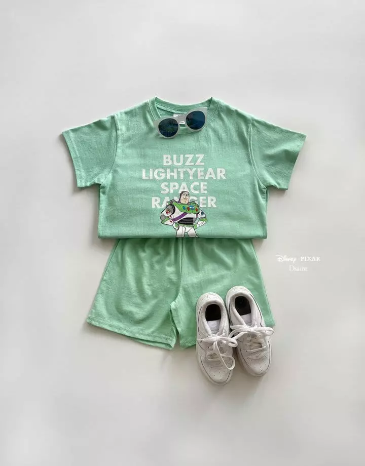 Dsaint - Korean Children Fashion - #kidsshorts - Space Buzz Top Bottom Set - 2