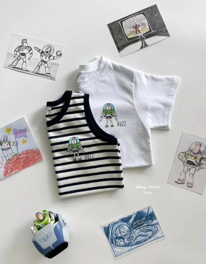Dsaint - Korean Children Fashion - #kidzfashiontrend - 1+1 Print Buzz Tee - 2