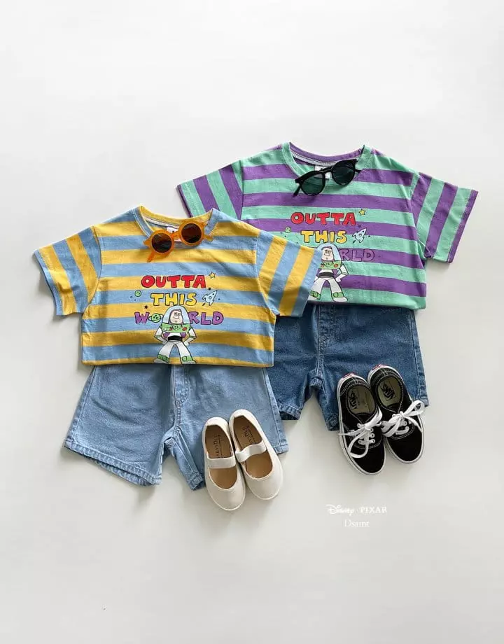 Dsaint - Korean Children Fashion - #littlefashionista - World Buzz Stripes Tee - 3