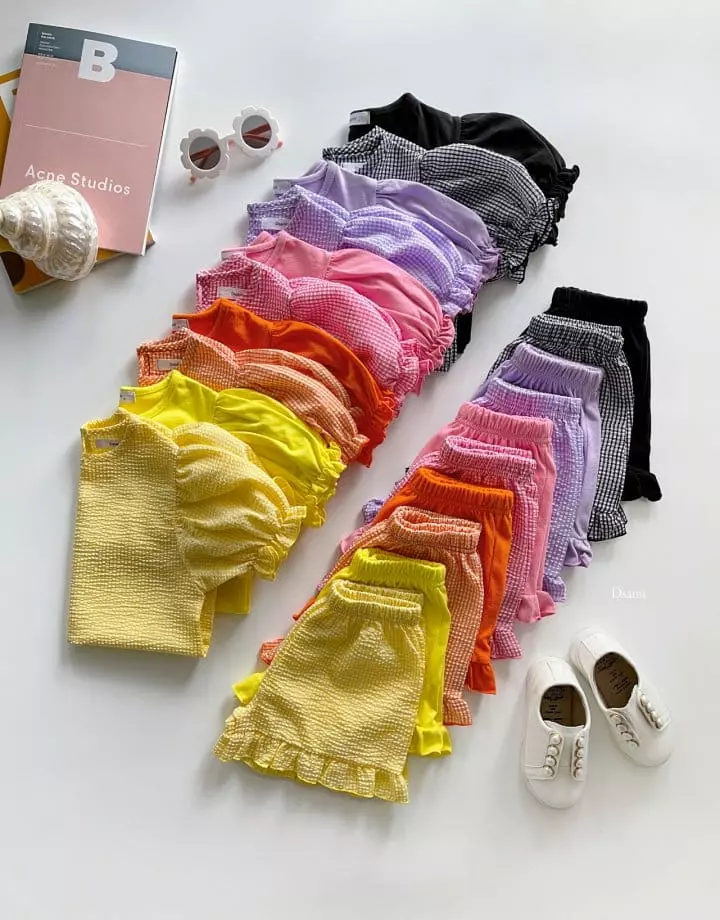 Dsaint - Korean Children Fashion - #minifashionista - Pretty Top Bottom Set