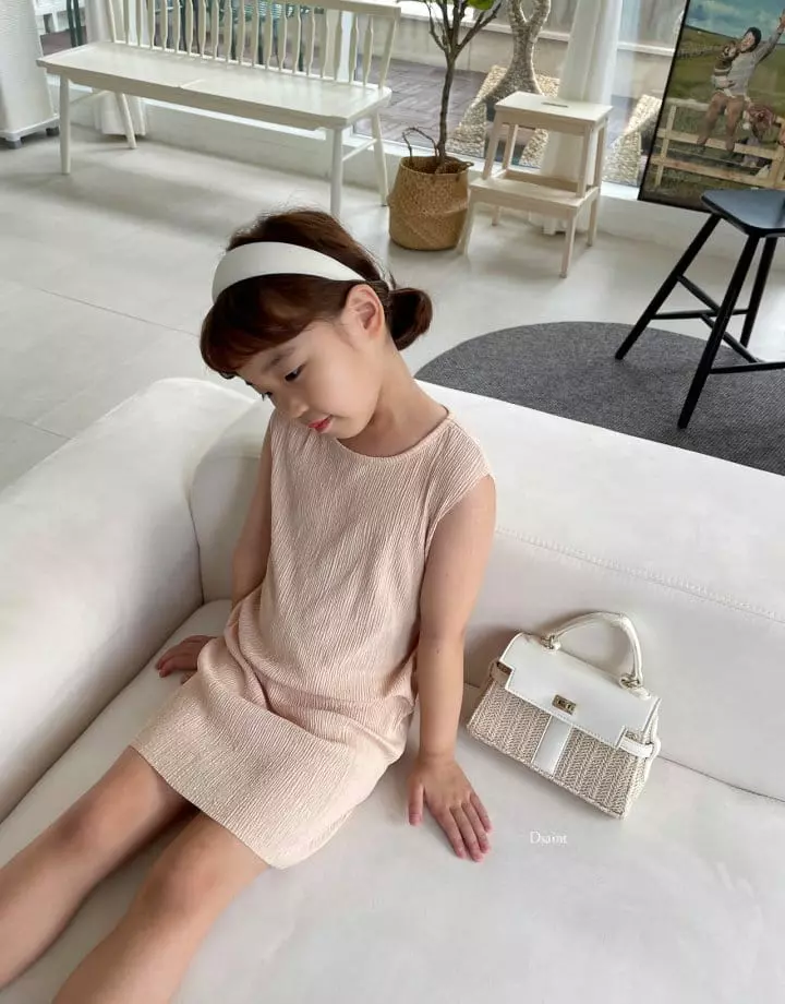 Dsaint - Korean Children Fashion - #minifashionista - Tension Up Pleats One-piece - 4