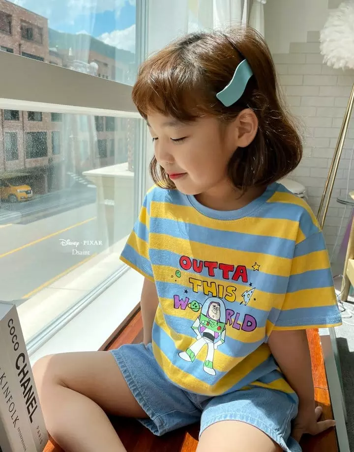 Dsaint - Korean Children Fashion - #prettylittlegirls - World Buzz Stripes Tee - 6