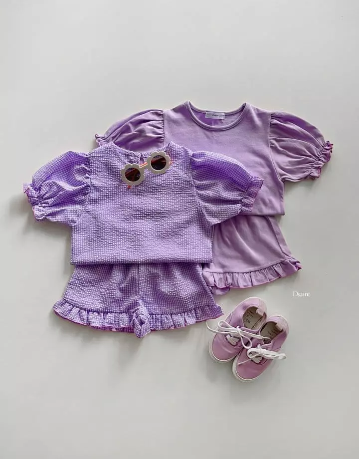 Dsaint - Korean Children Fashion - #stylishchildhood - Pretty Top Bottom Set - 5