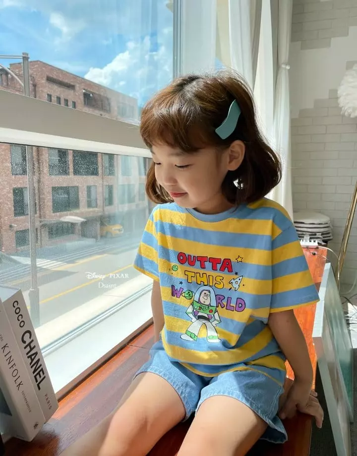 Dsaint - Korean Children Fashion - #stylishchildhood - World Buzz Stripes Tee - 9