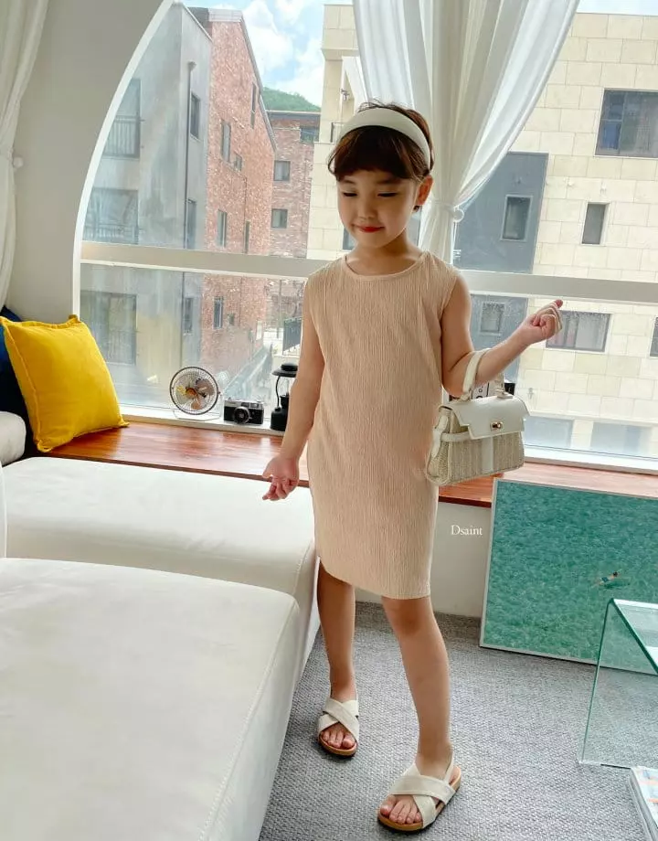 Dsaint - Korean Children Fashion - #todddlerfashion - Tension Up Pleats One-piece - 5