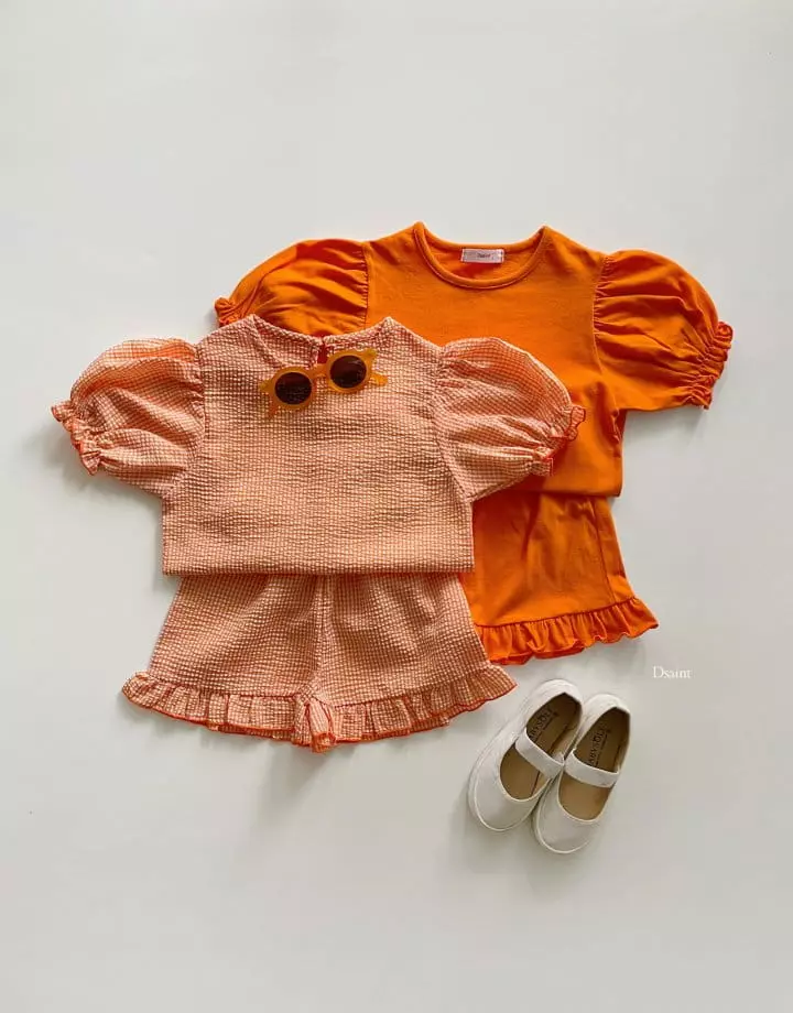 Dsaint - Korean Children Fashion - #todddlerfashion - Pretty Top Bottom Set - 3