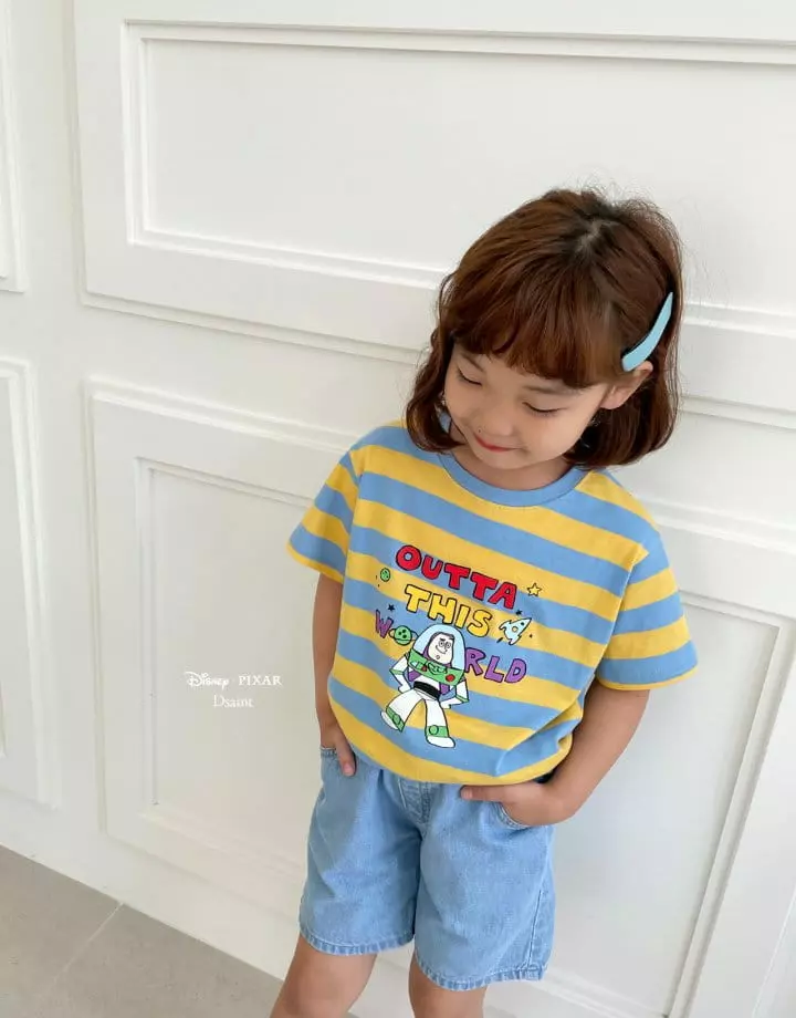 Dsaint - Korean Children Fashion - #toddlerclothing - World Buzz Stripes Tee - 8