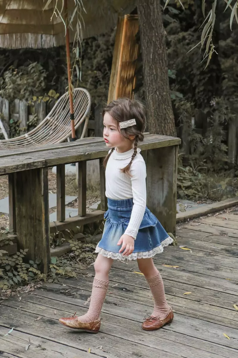Flo - Korean Children Fashion - #stylishchildhood - Rachel Denim Skirt - 4