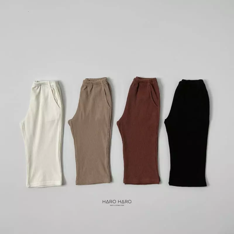 Haro Haro - Korean Children Fashion - #childofig - Bonbon Waffle Pants - 5