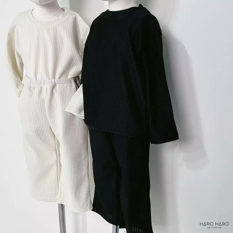 Haro Haro - Korean Children Fashion - #childrensboutique - Live Pleats Top Bottom Set - 10