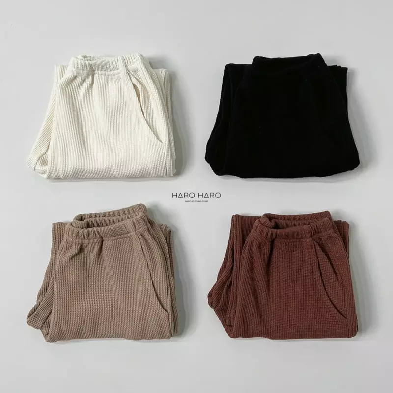 Haro Haro - Korean Children Fashion - #designkidswear - Bonbon Waffle Pants - 7
