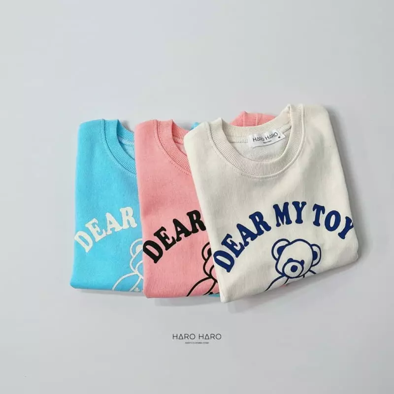 Haro Haro - Korean Children Fashion - #kidsstore - Bear Doll Sweatshirt - 7
