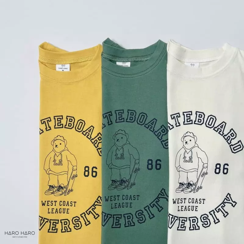Haro Haro - Korean Children Fashion - #kidzfashiontrend - Skate Bear Tee - 2