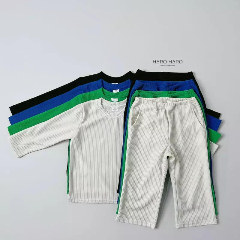 Haro Haro - Korean Children Fashion - #magicofchildhood - Live Pleats Top Bottom Set - 3