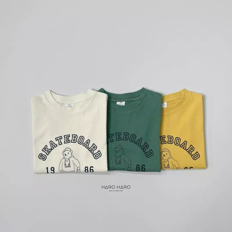 Haro Haro - Korean Children Fashion - #magicofchildhood - Skate Bear Tee - 5