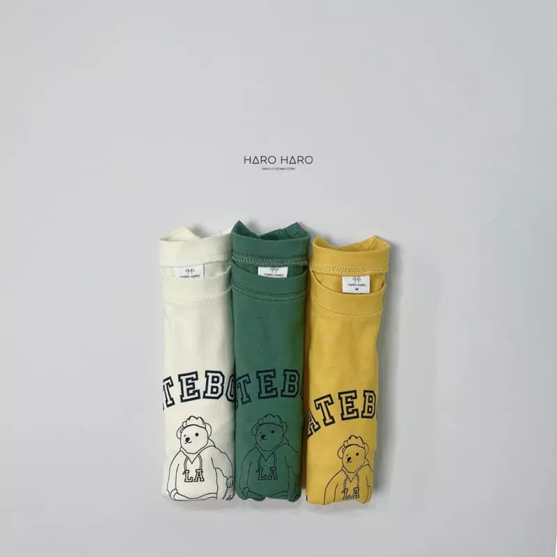 Haro Haro - Korean Children Fashion - #minifashionista - Skate Bear Tee - 6