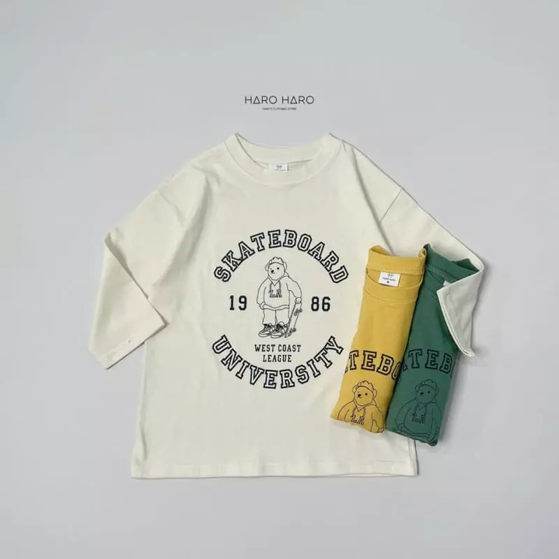 Haro Haro - Korean Children Fashion - #prettylittlegirls - Skate Bear Tee - 7