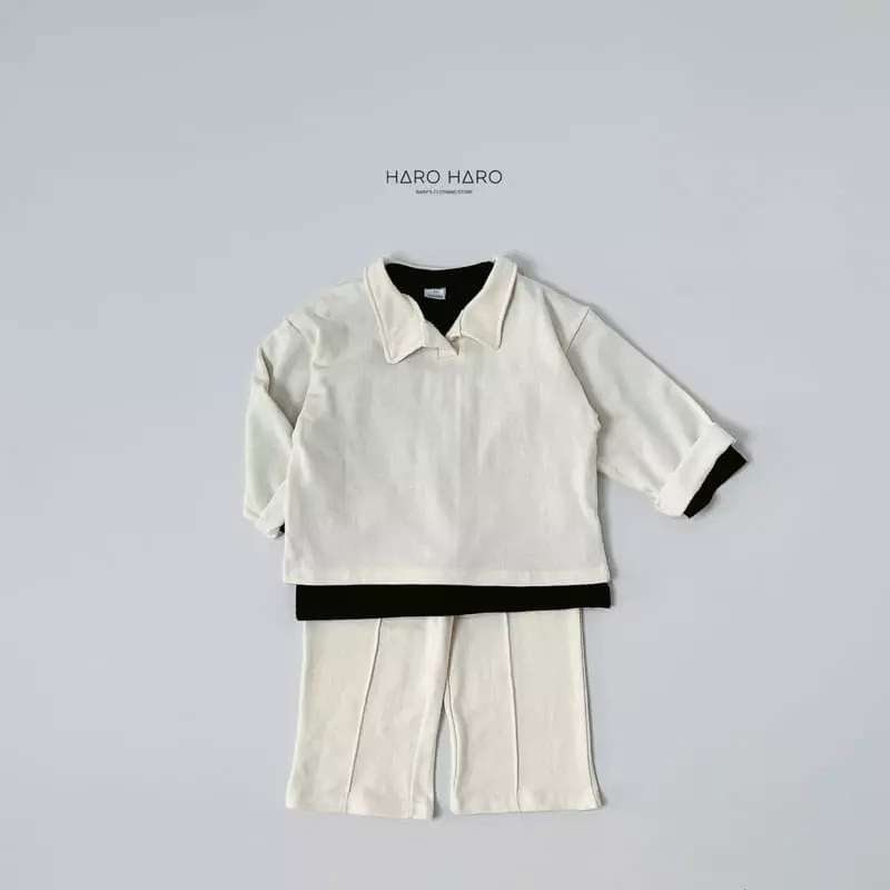 Haro Haro - Korean Children Fashion - #todddlerfashion - Bonito Collar Tee - 9