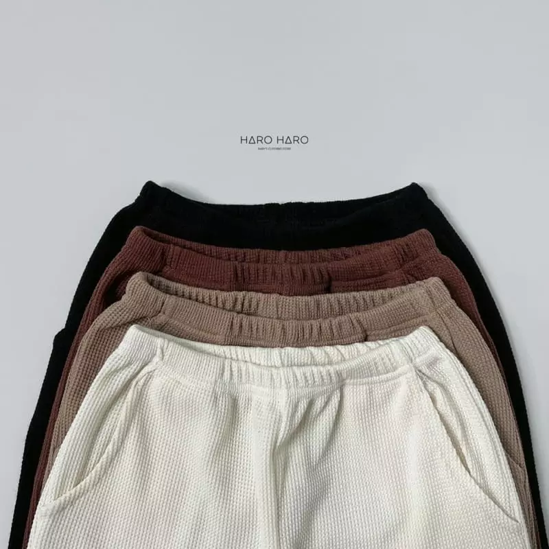 Haro Haro - Korean Children Fashion - #todddlerfashion - Bonbon Waffle Pants - 2