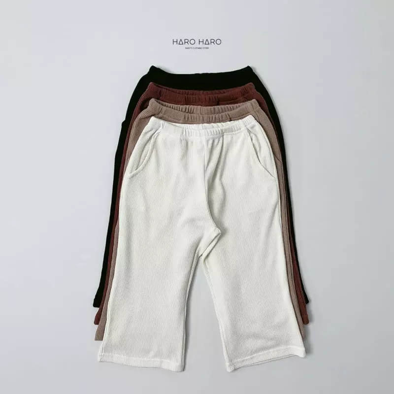 Haro Haro - Korean Children Fashion - #toddlerclothing - Bonbon Waffle Pants - 3