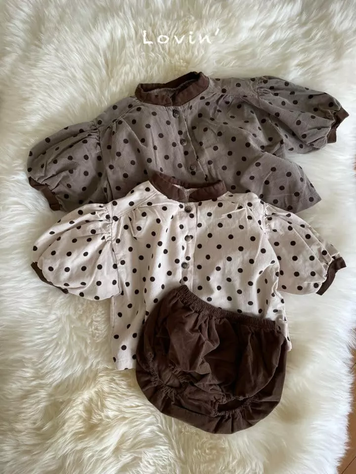 Lovin - Korean Baby Fashion - #babyfashion - Dot Blouse Bebe - 2