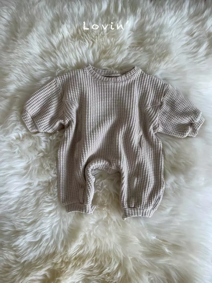 Lovin - Korean Baby Fashion - #babylifestyle - Big Waffle Bodysuit Bebe