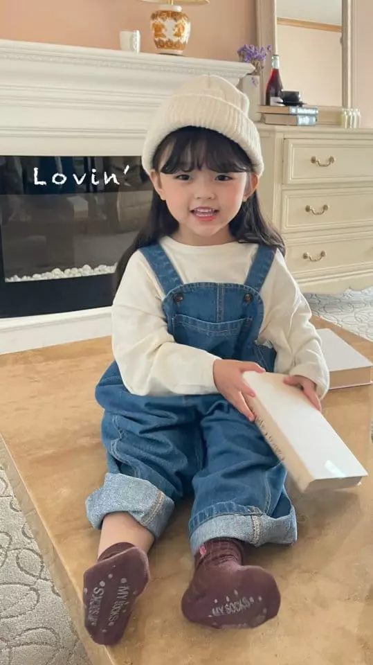 Lovin - Korean Children Fashion - #Kfashion4kids - Mood Dungarees Denim - 12