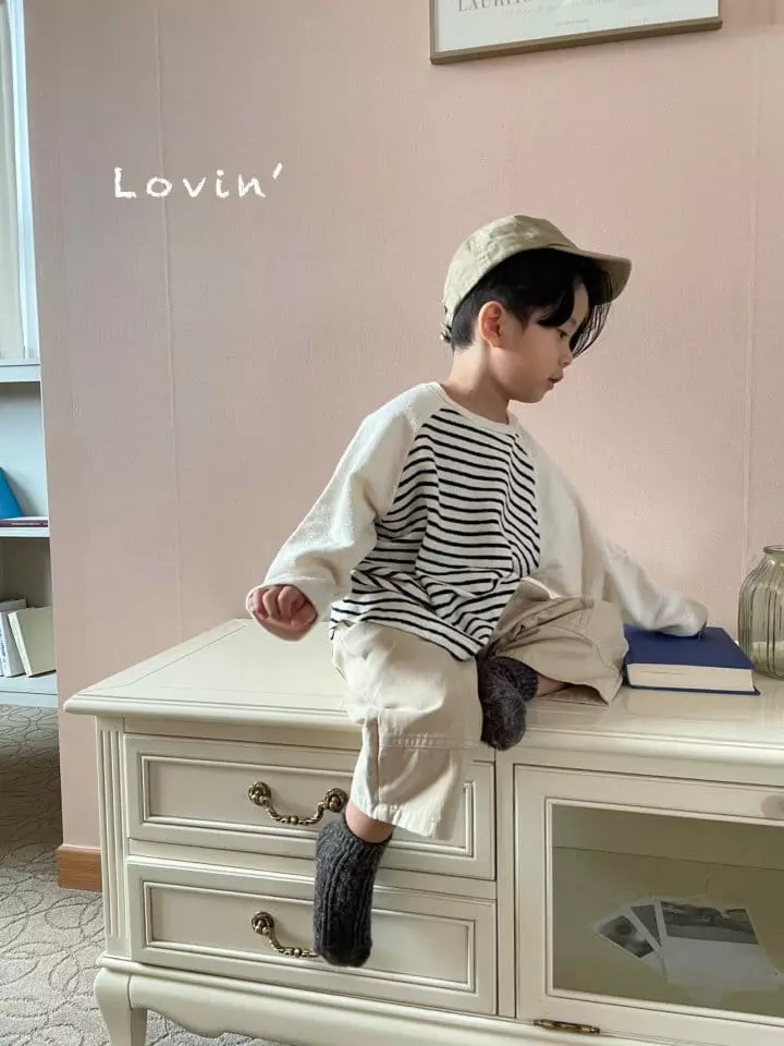 Lovin - Korean Children Fashion - #kidsshorts - Color Raglan Tee - 6