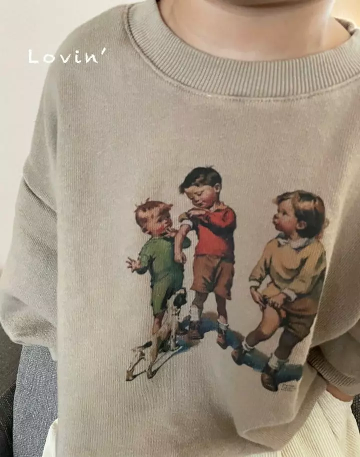 Lovin - Korean Children Fashion - #kidsstore - 3 People Sweatshirt - 6