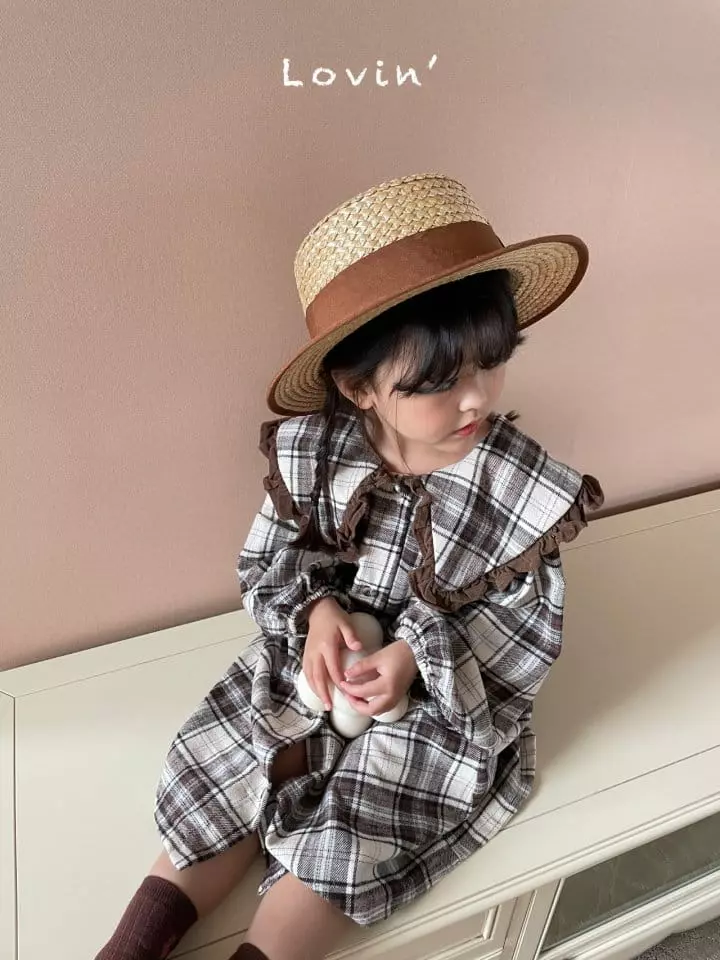 Lovin - Korean Children Fashion - #magicofchildhood - Check Collar One-piece - 8