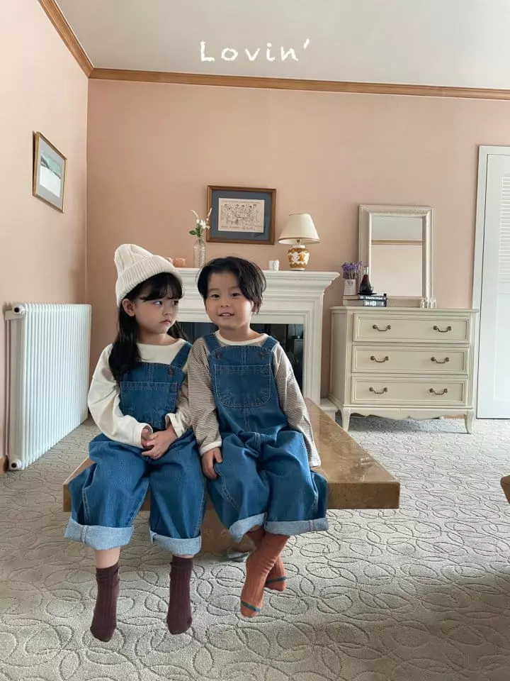 Lovin - Korean Children Fashion - #stylishchildhood - Mood Dungarees Denim - 3